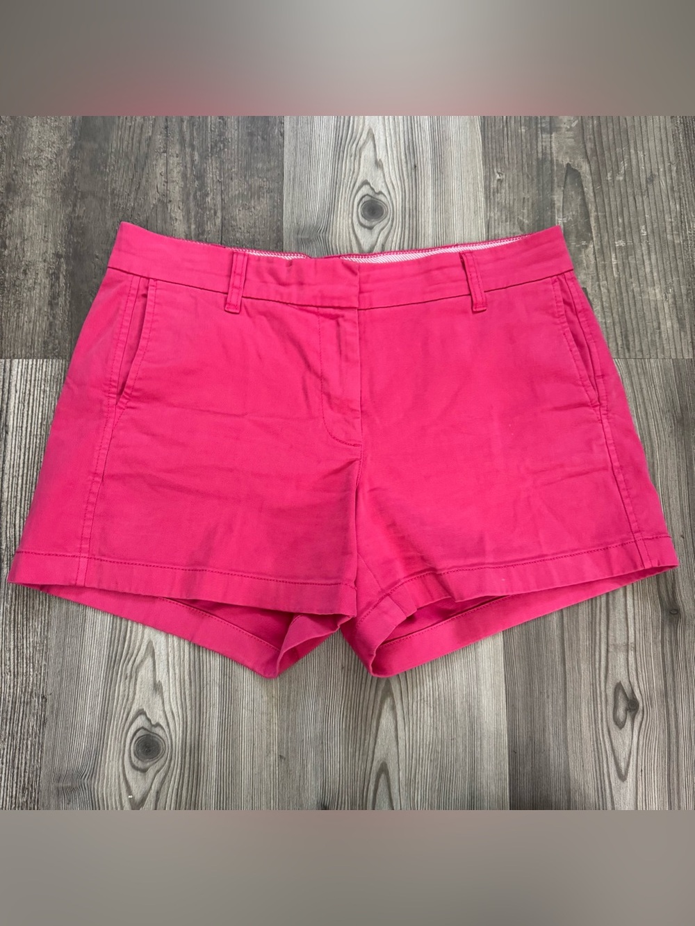 J. Crew Hot Pink Mid-Rise Cotton Shorts